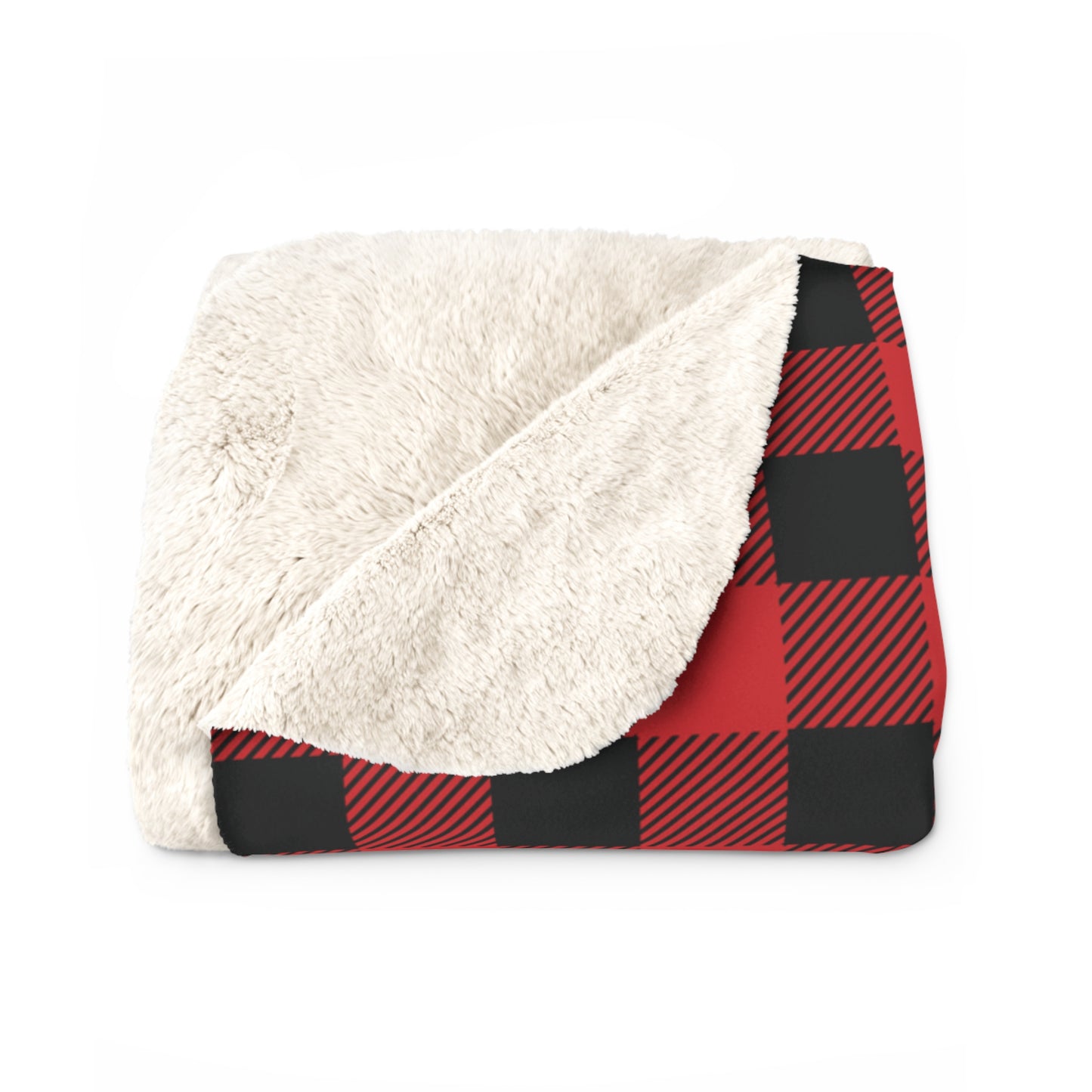 Romance University-Buffalo Plaid Sherpa Fleece Blanket