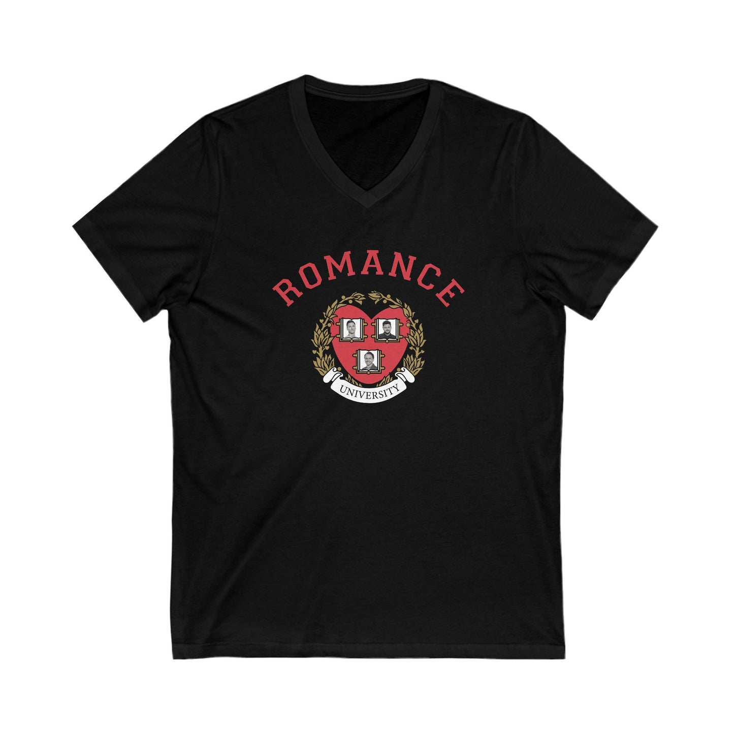 Romance University Valentine's Day--Short Sleeve V-Neck Tee