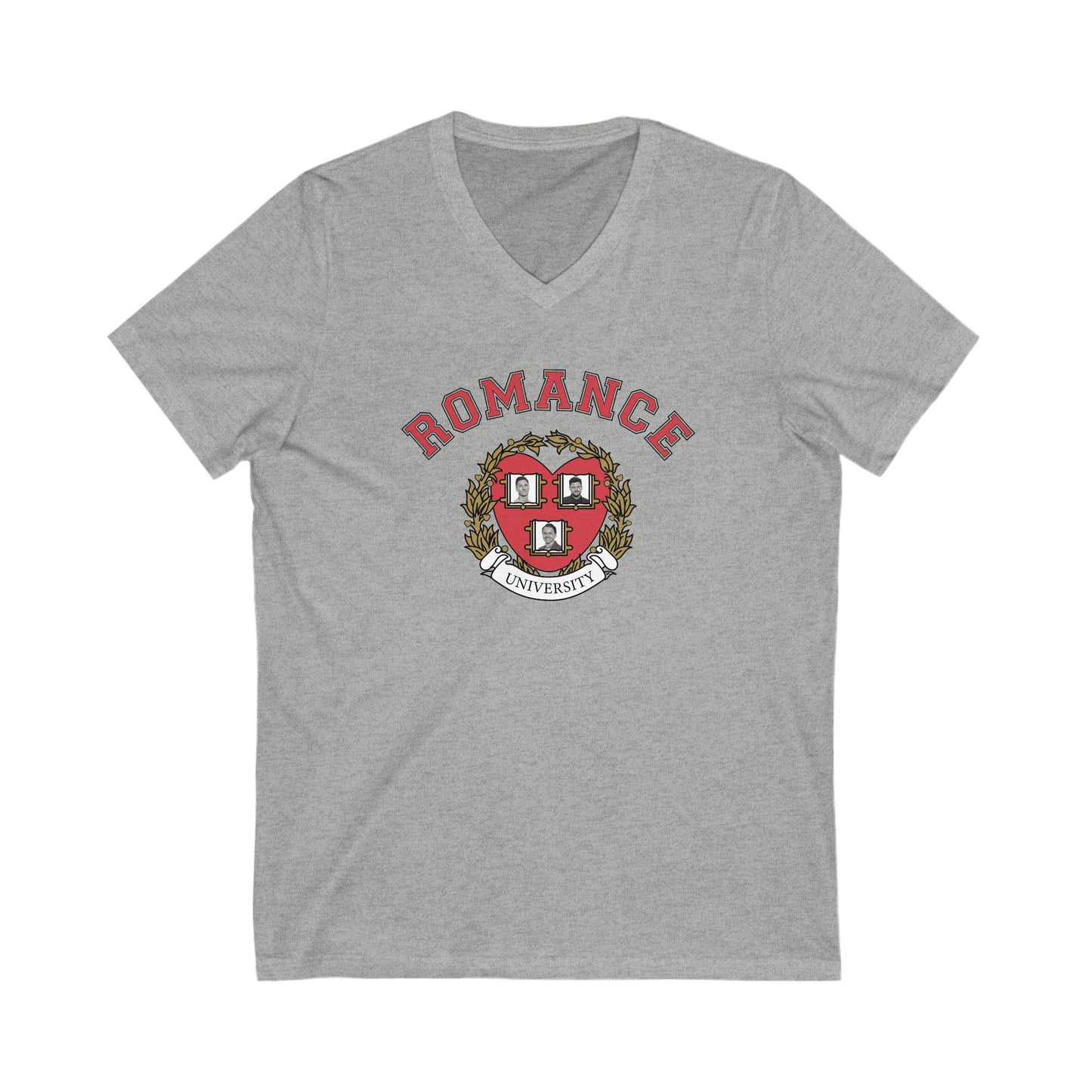 Romance University Valentine's Day--Short Sleeve V-Neck Tee