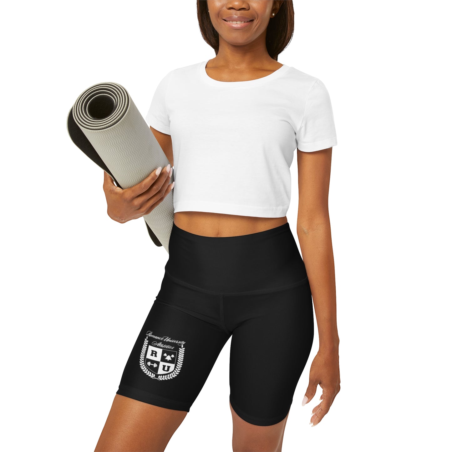 Romance University Athletics-High Waisted Shorts