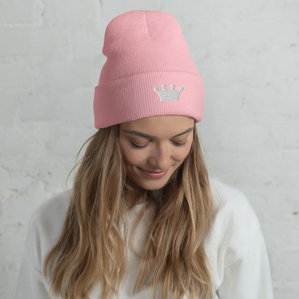 Queen of Hearts Cuffed Beanie