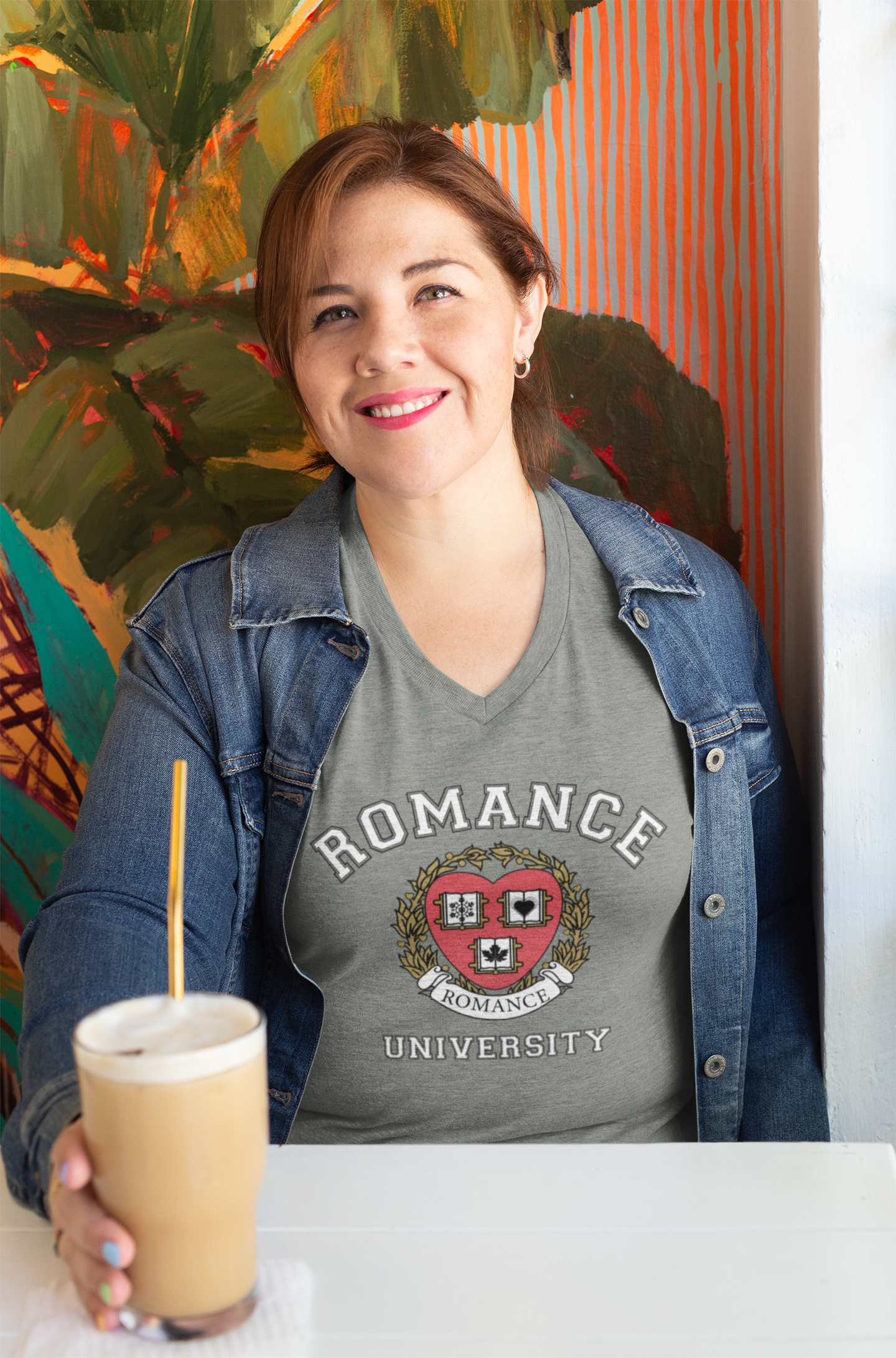 Romance University V-Neck Tee