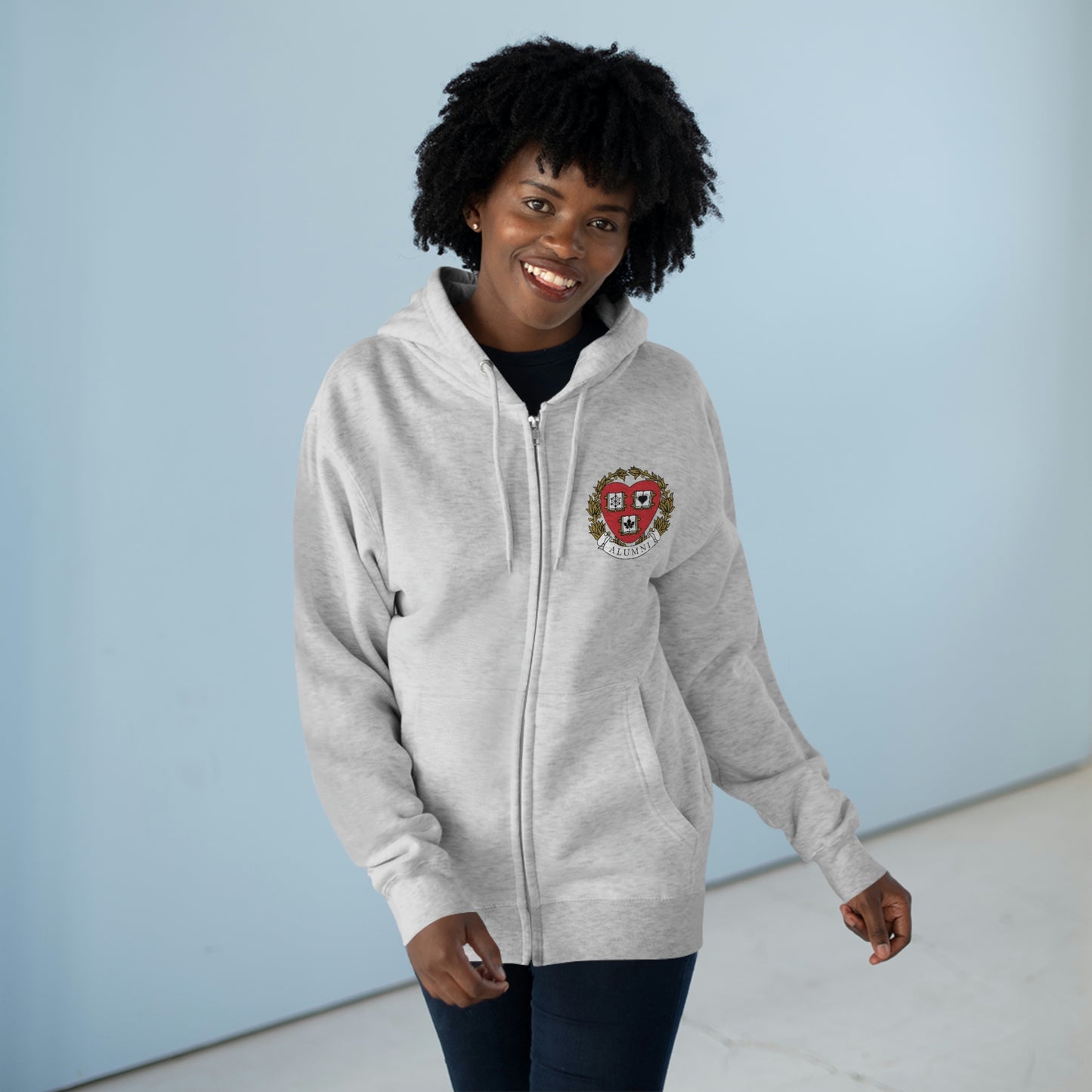 Romance University Alumni-Zip Hoodie