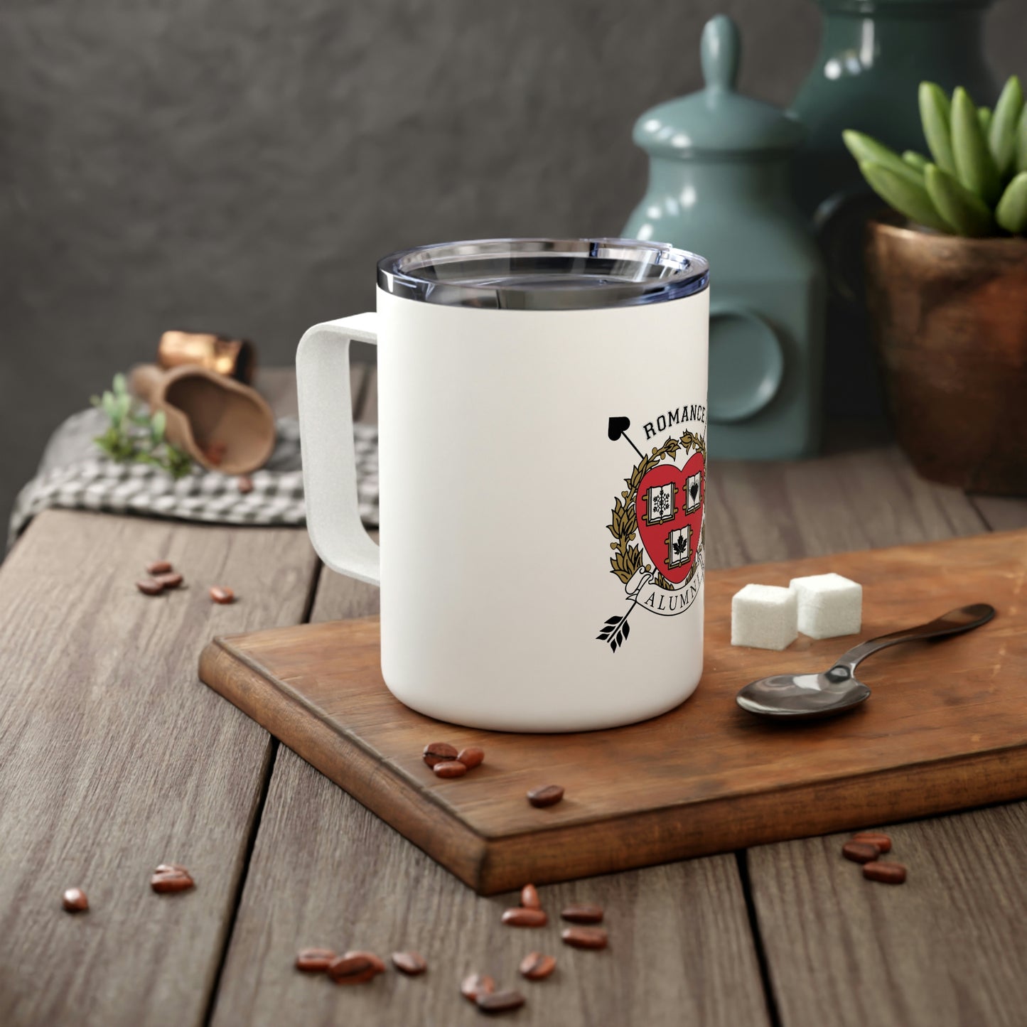 Romance University Arrows--Insulated Coffee Mug, 10oz