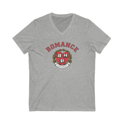 Romance University Valentine's Day--Short Sleeve V-Neck Tee