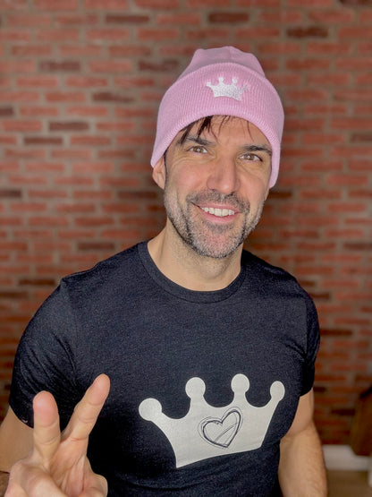 Queen of Hearts Cuffed Beanie