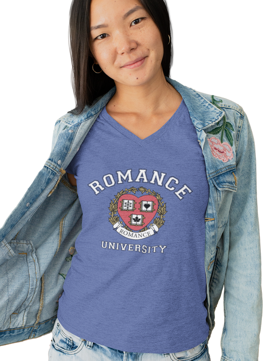 Romance University V-Neck Tee