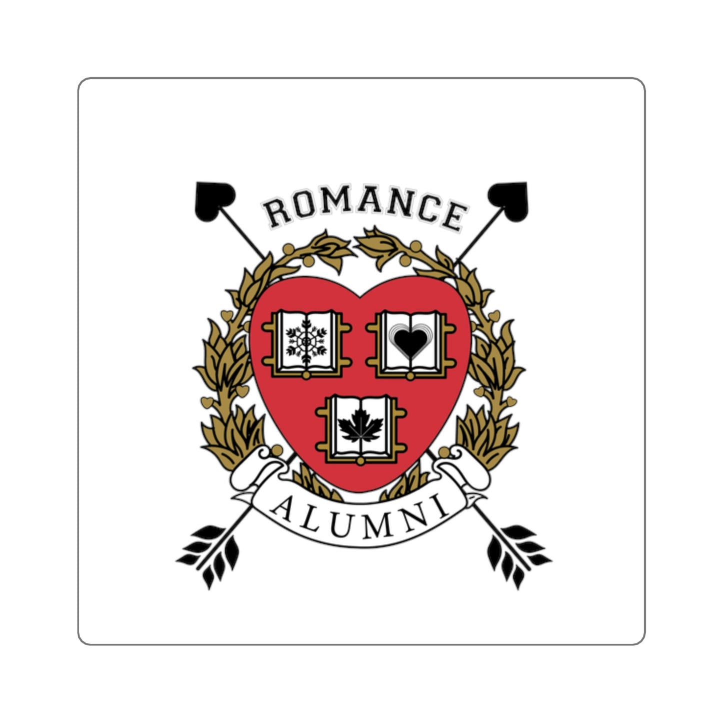 Romance Alumni Arrows--Square Stickers