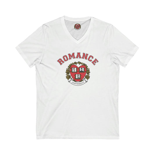 Romance University Valentine's Day--Short Sleeve V-Neck Tee